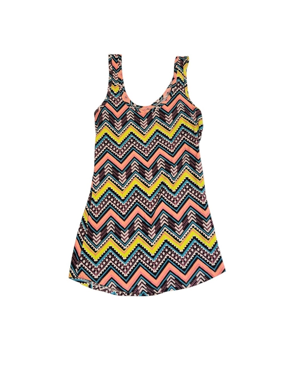 No Boundaries Chevron Print Tank  Top Size S/CH (3-5) Multicolor Stretch